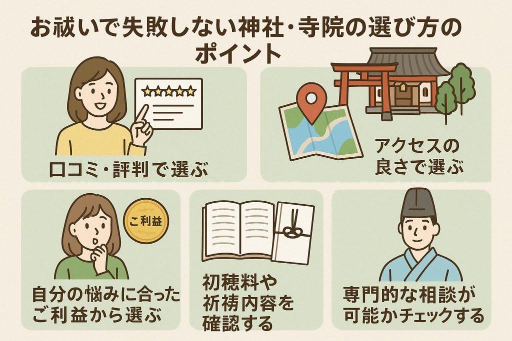 お祓いで失敗しない神社・寺院の選び方のポイント