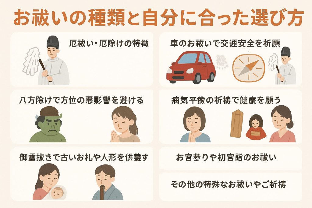 お祓いの種類と自分に合った選び方