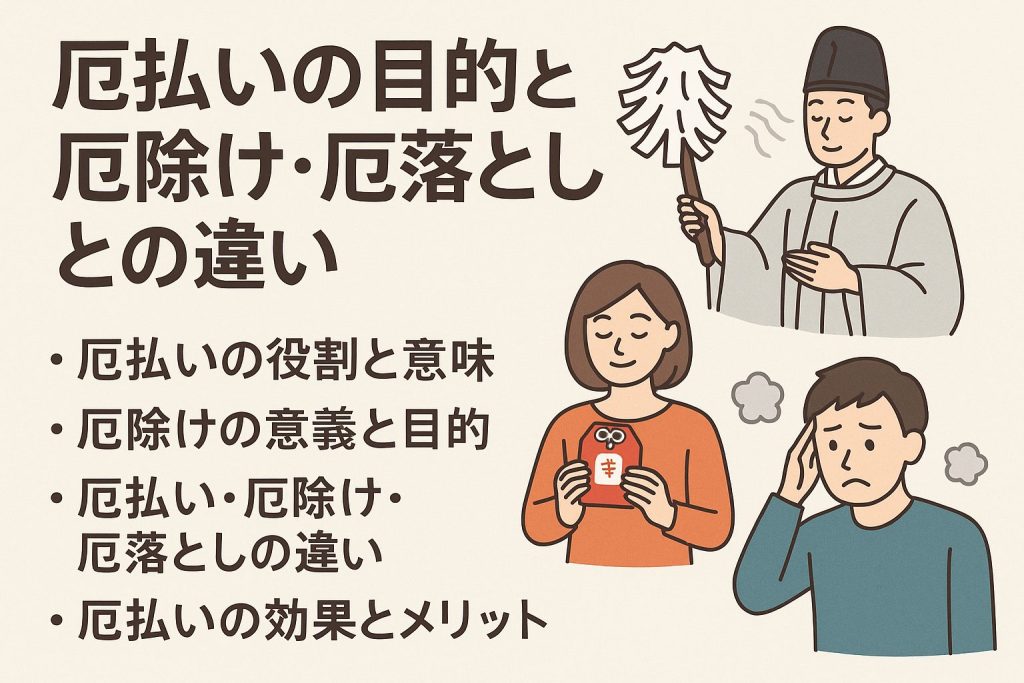 厄払いの目的と厄除け・厄落としとの違い