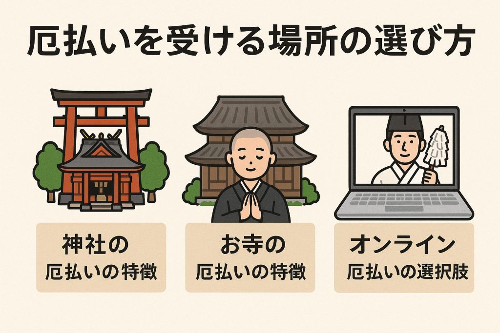 厄払いを受ける場所の選び方