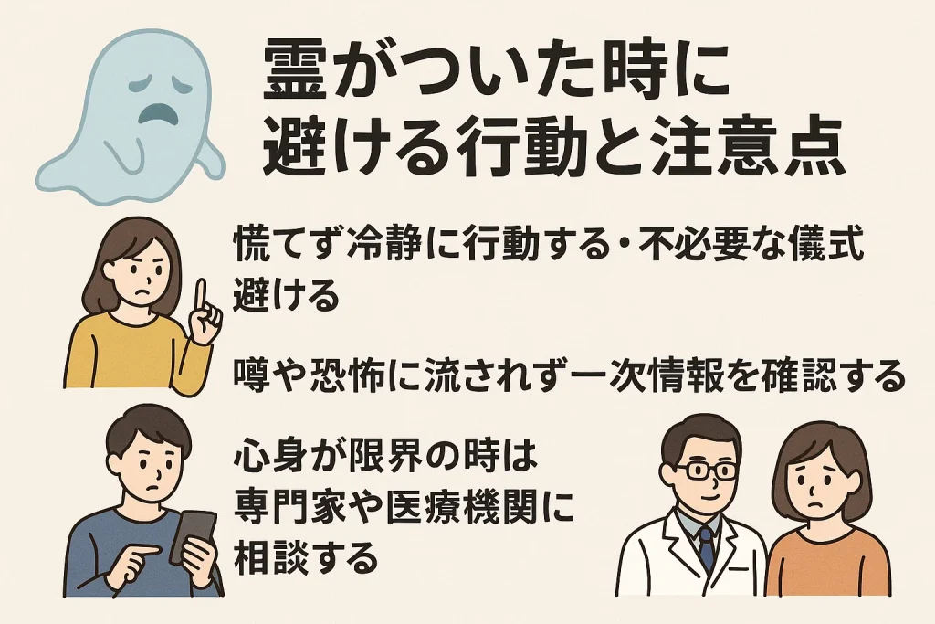 霊がついた時に避ける行動と注意点